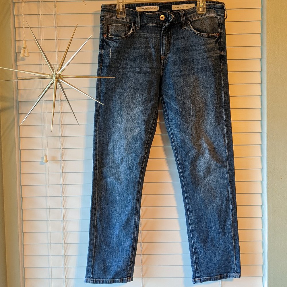Pilcro Slim Boyfriend Mid-Rise Medium Wash Relaxed Jeans Size 29